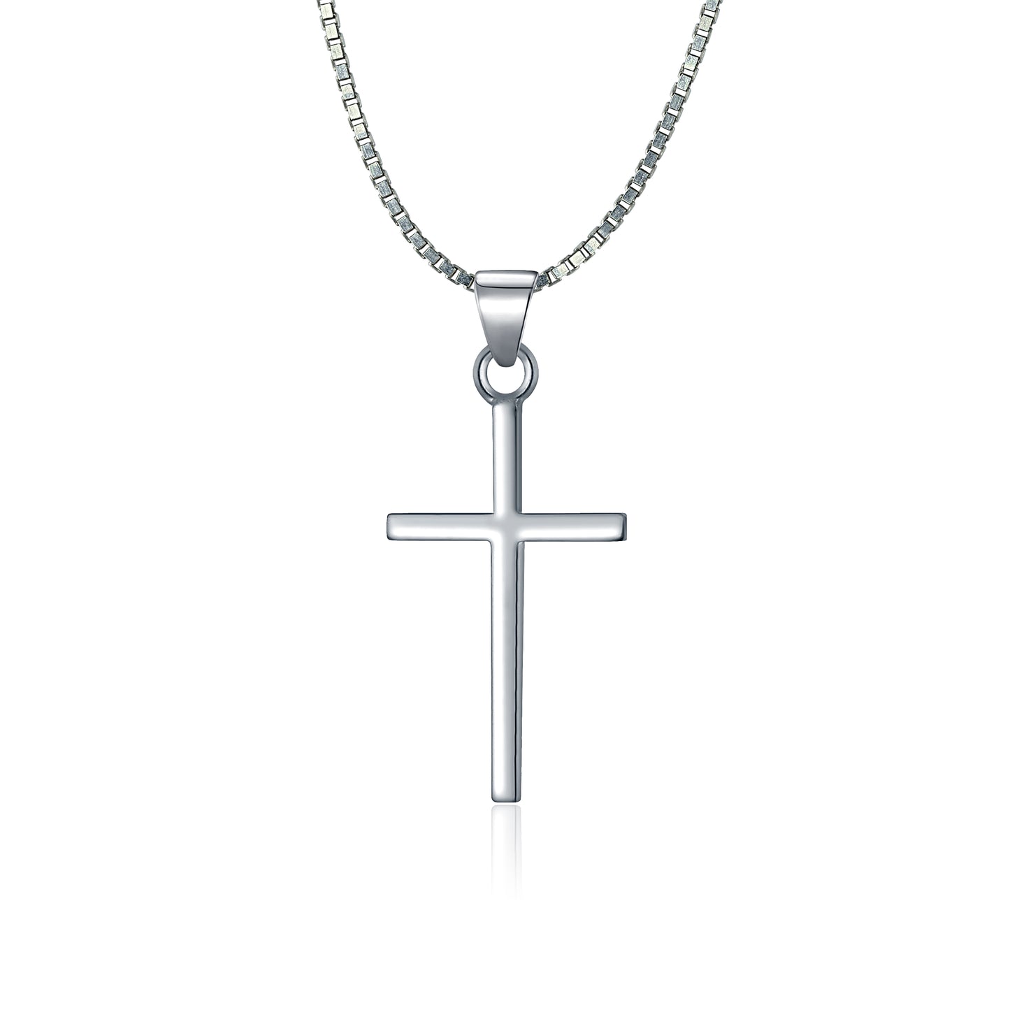 Silberhalskette schmales Kreuz