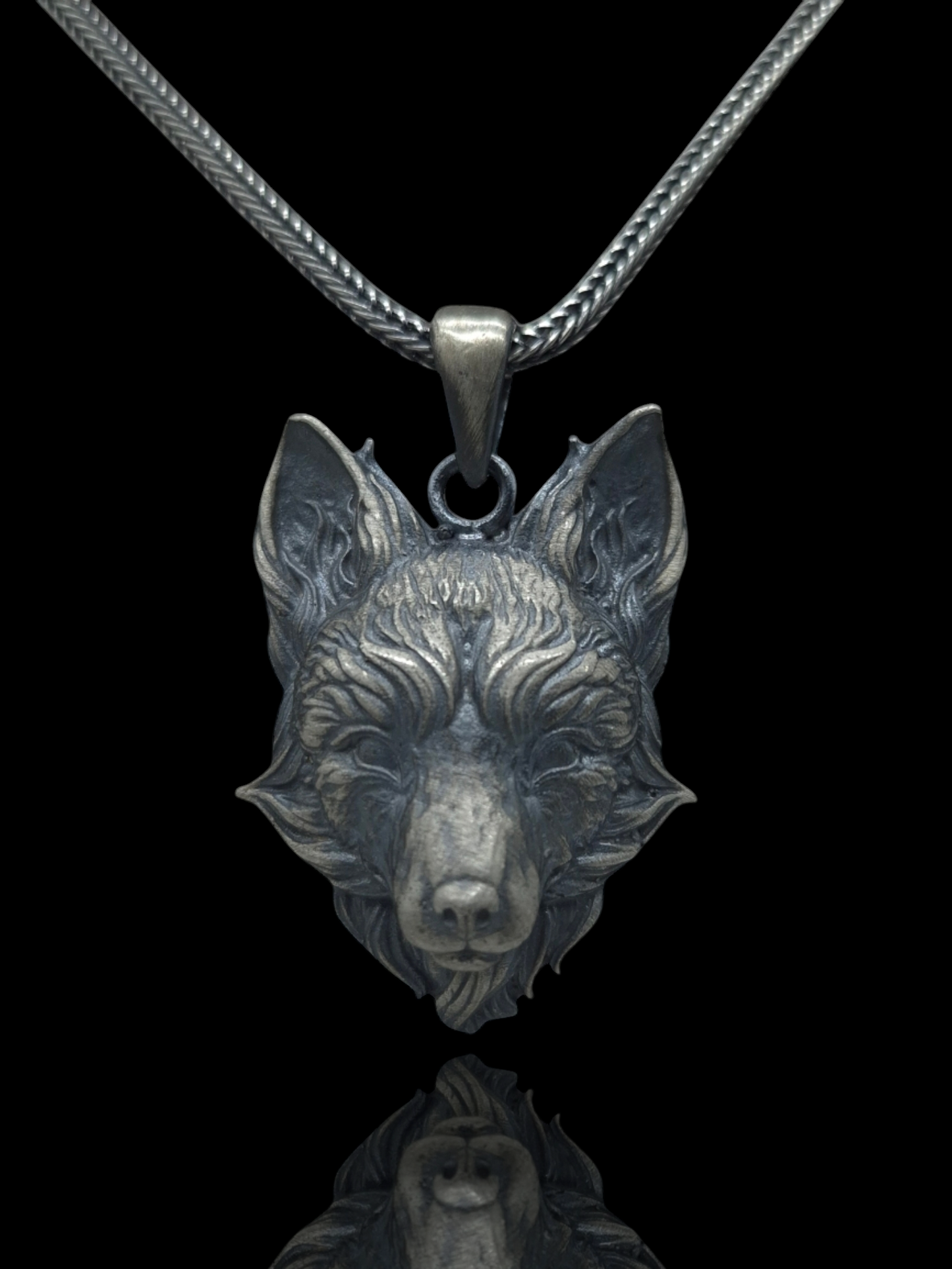 Silber Fuchsschwanzkette Wolf