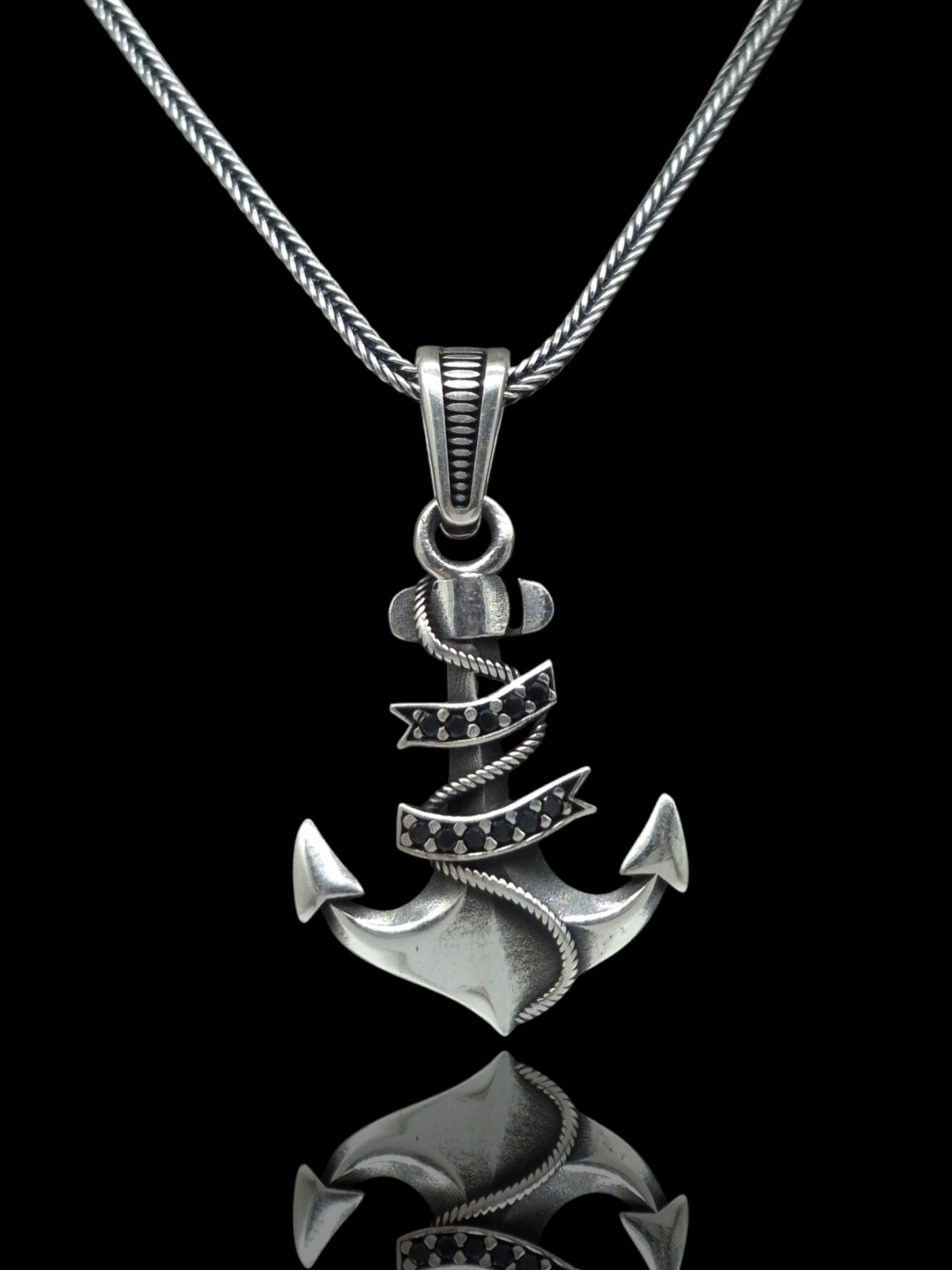 Silber Fuchsschwanzkette Anker