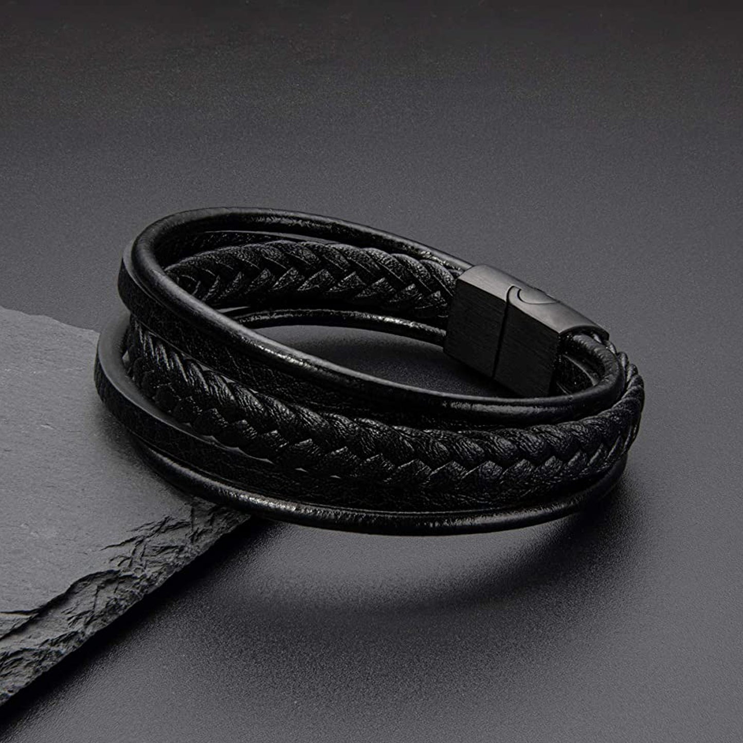 Lederarmband Schwarz