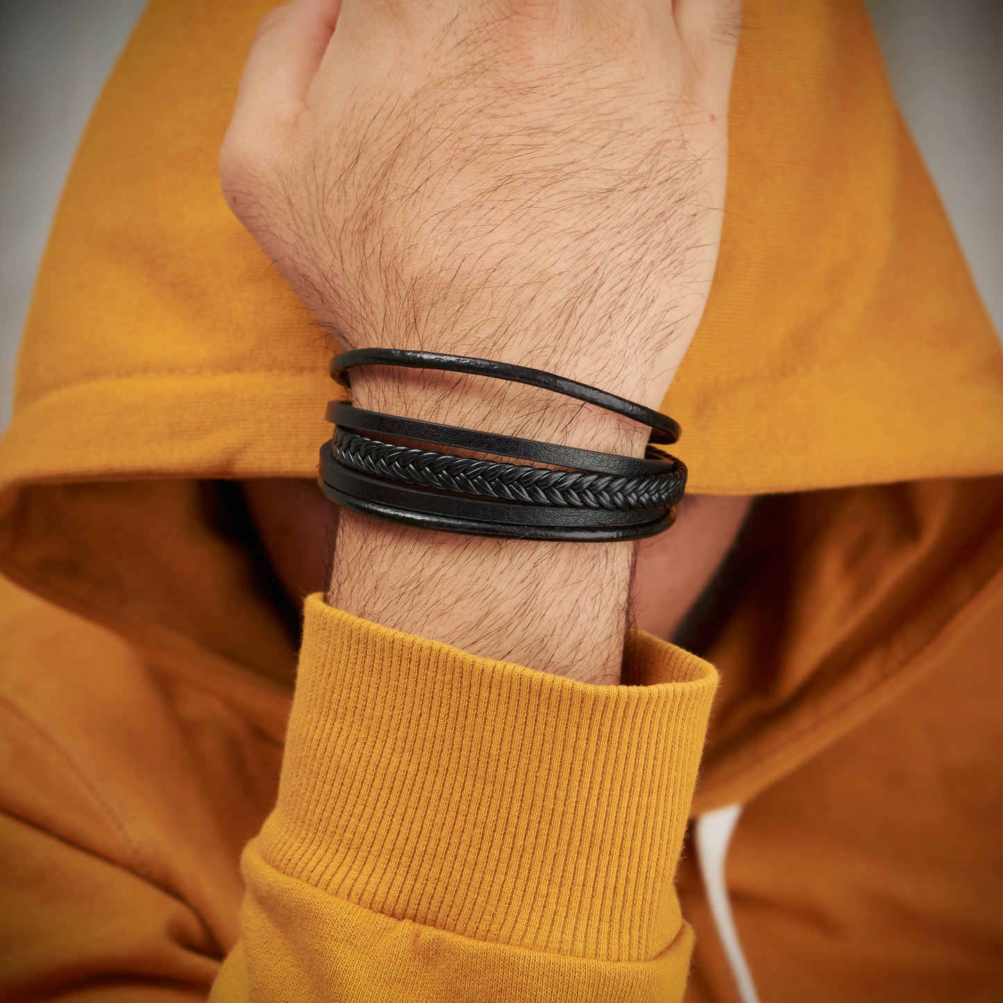 Lederarmband Schwarz