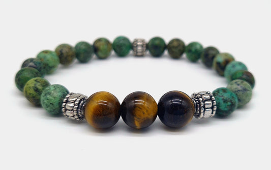 Nahle® Naturstein-Armband drei 10 mm Tigerauge
