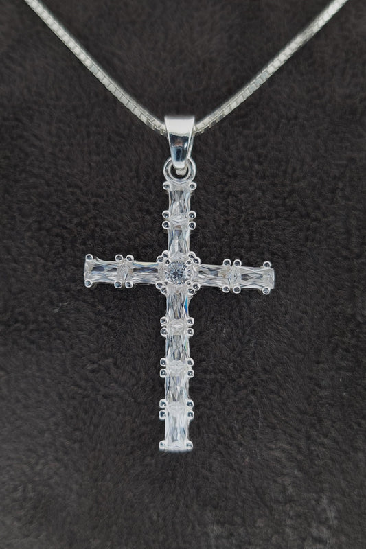 Halskette Kreuz Kristall