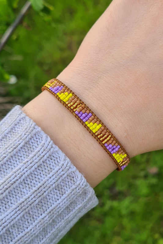 Miyukiglasperlen-Armband Lily yellow