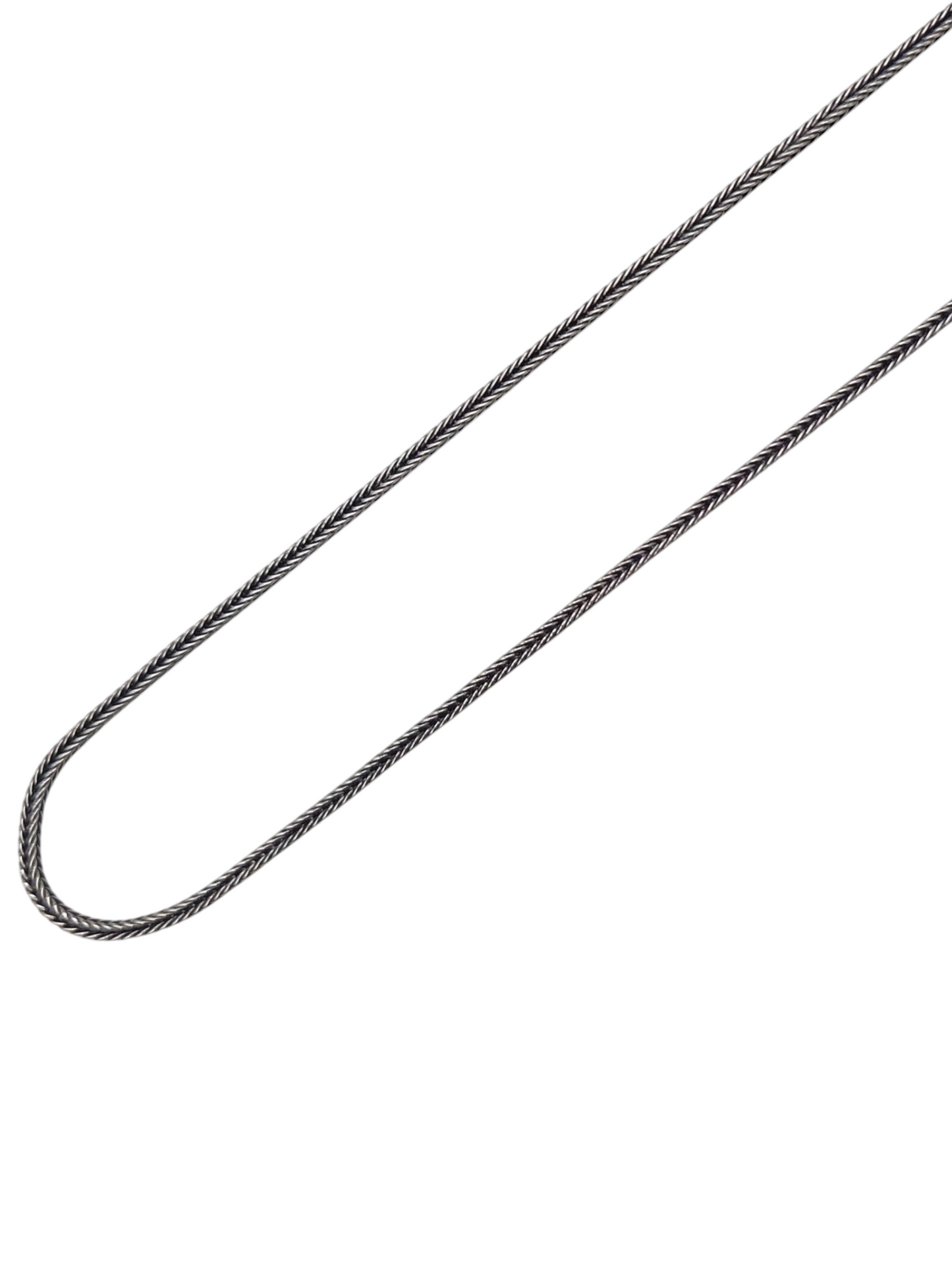 Silber Fuchsschwanzkette 925 Kristall Kreuz Anhänger