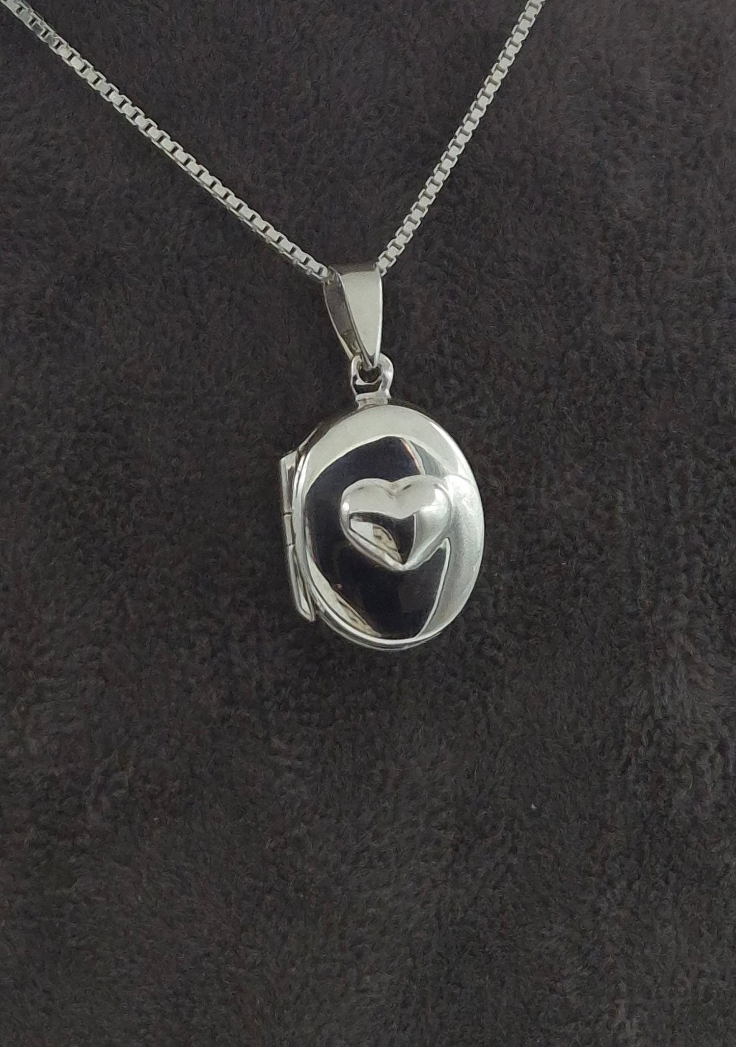 Silber Halskette mit 925 Silber Herzmedaillon
