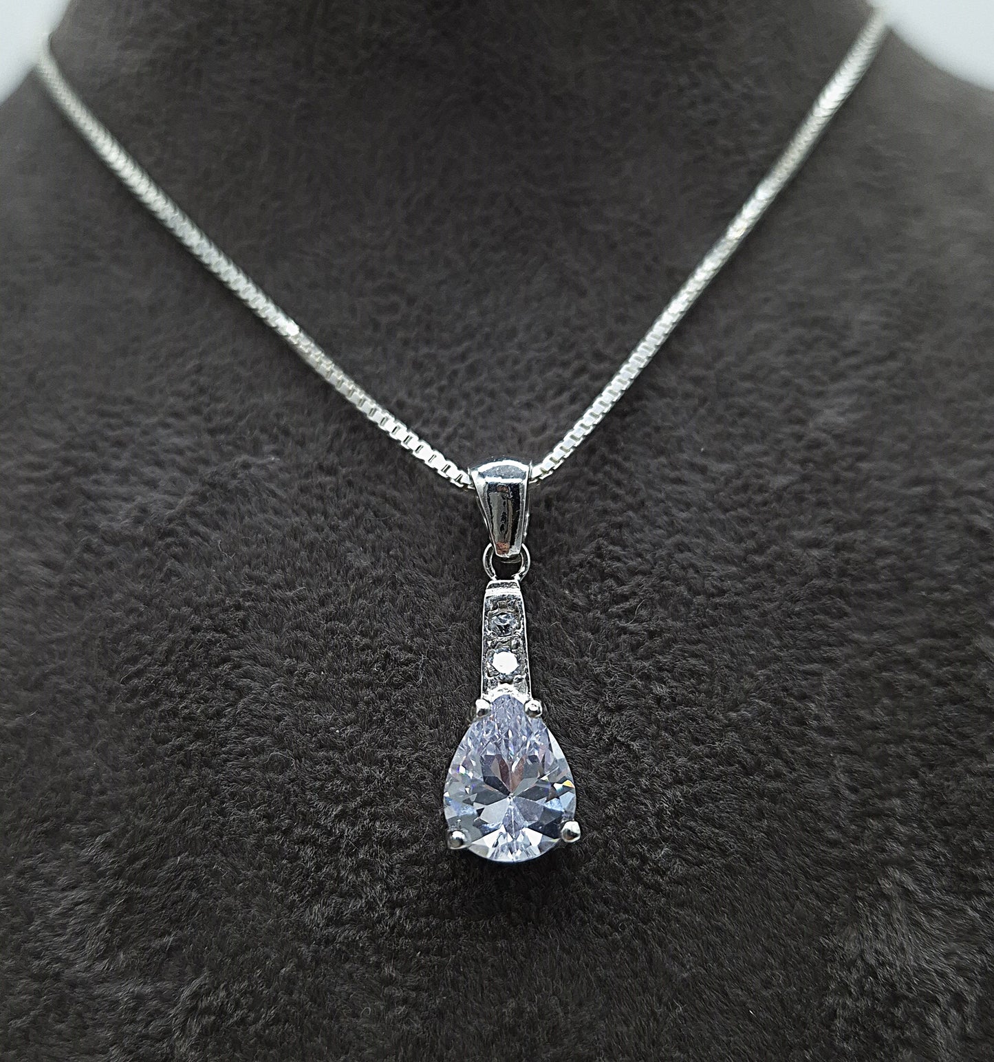 Silber Halskette 925 Tropfen-Anhänger
