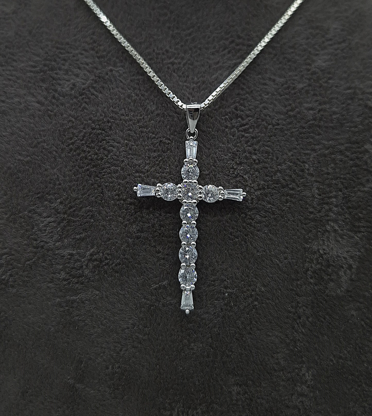 Silber Halskette 925 Kreuz Anhänger