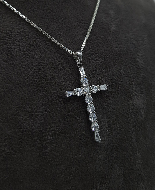 Silber Halskette 925 Kreuz Anhänger