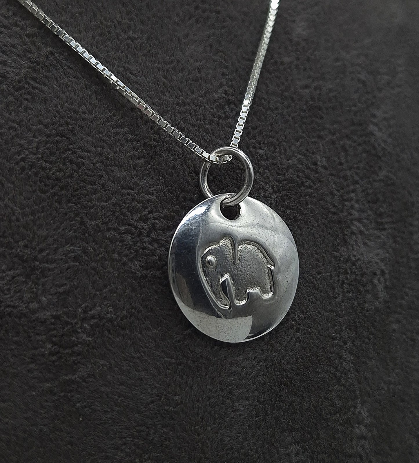 Silber Halskette 925 Elefanten Anhänger