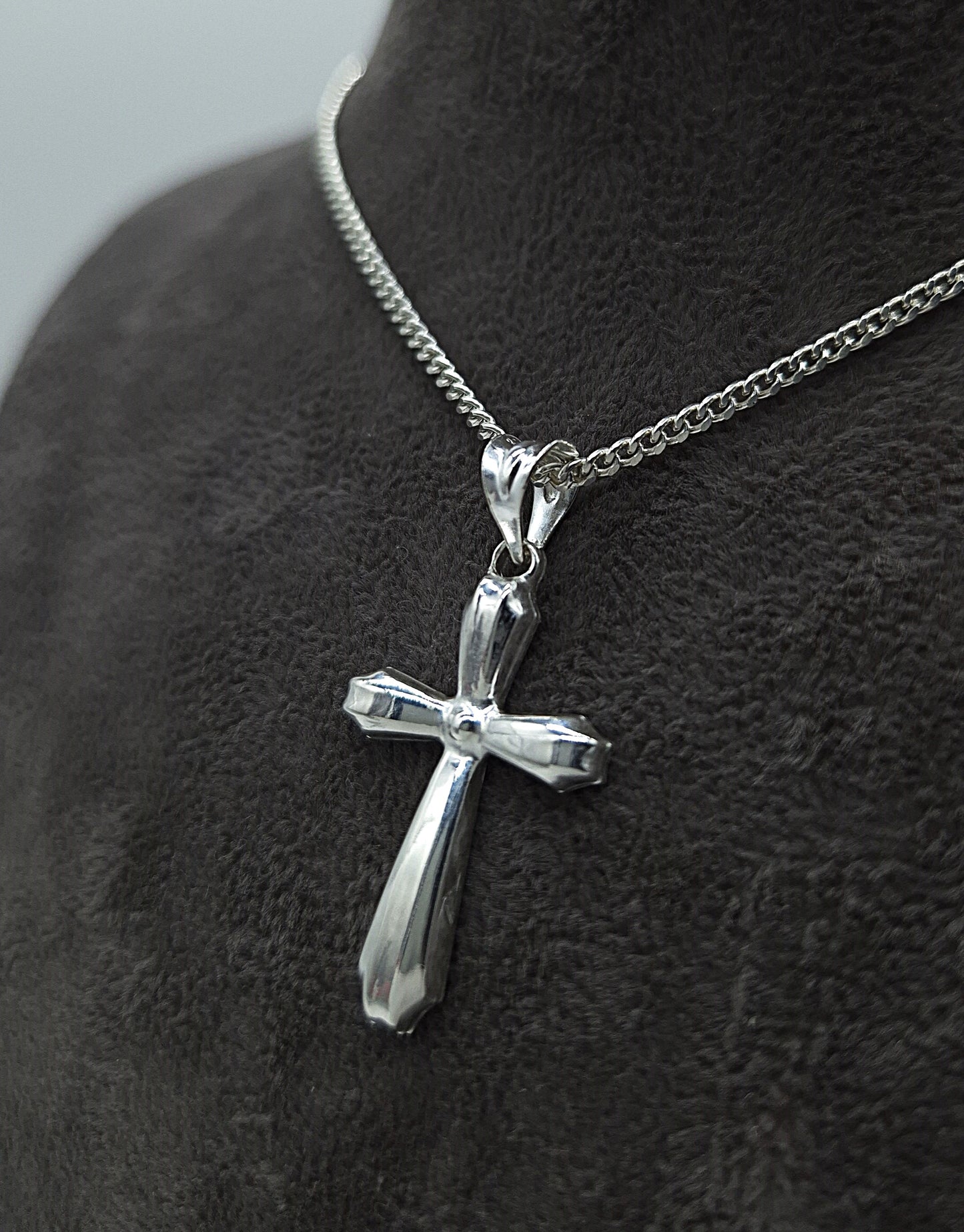 Silber Panzerkette 925 Ritterkreuz Anhänger