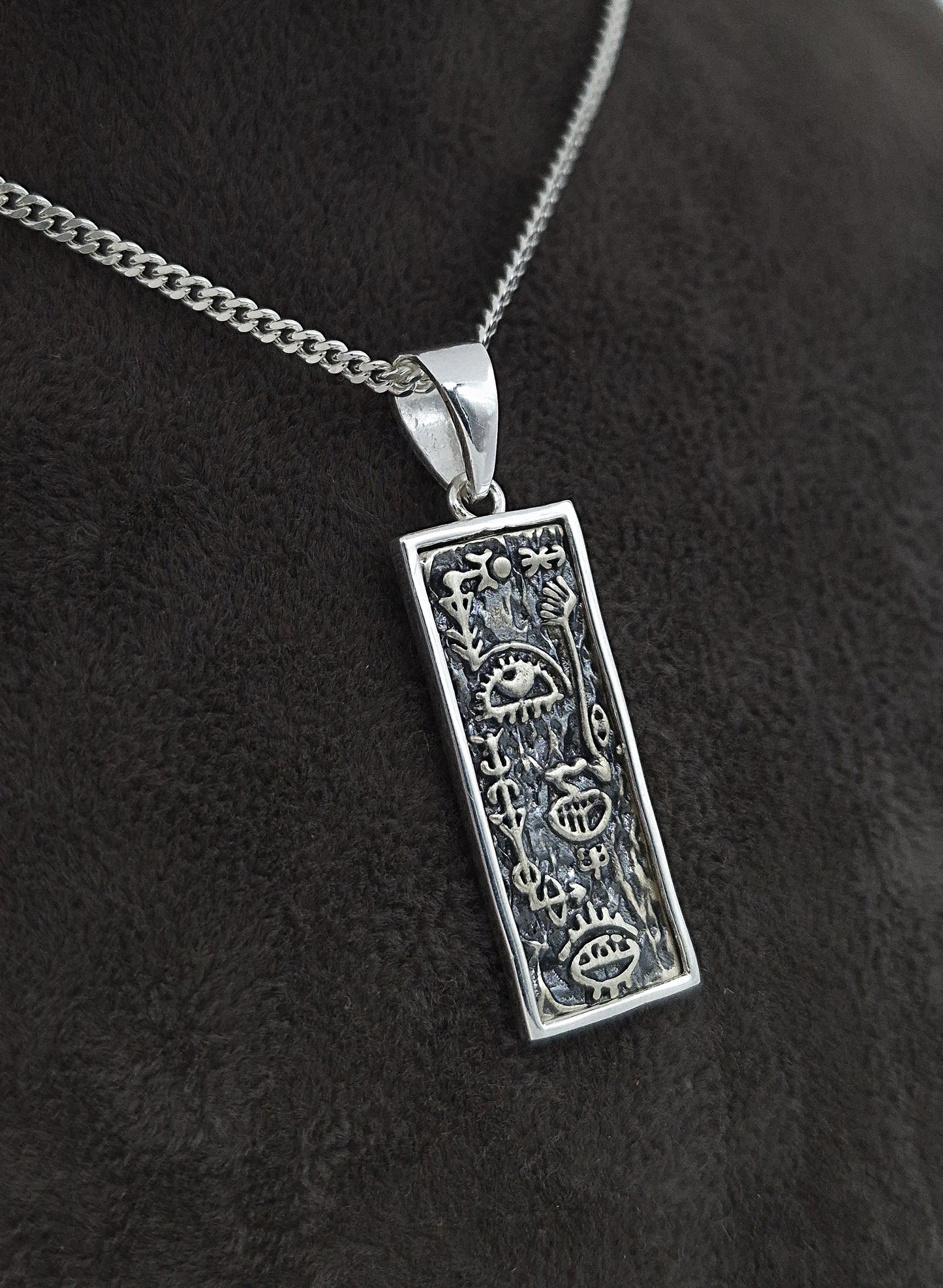 Silber Panzerkette 925 Mystic Anhänger
