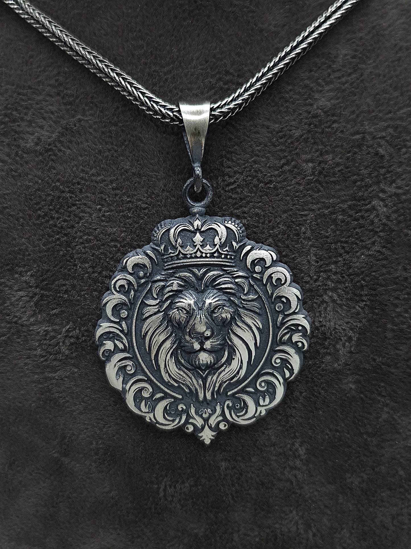 Silber Fuchsschwanzkette 925 Löwe