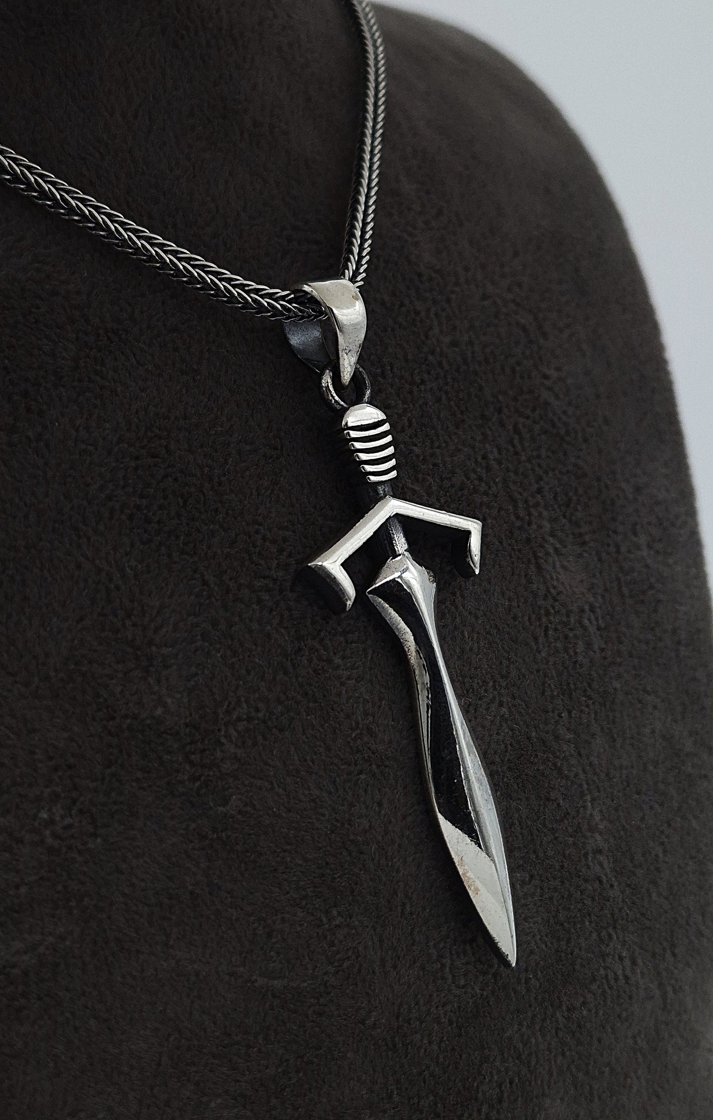 Silber Fuchsschwanzkette 925 Schwert
