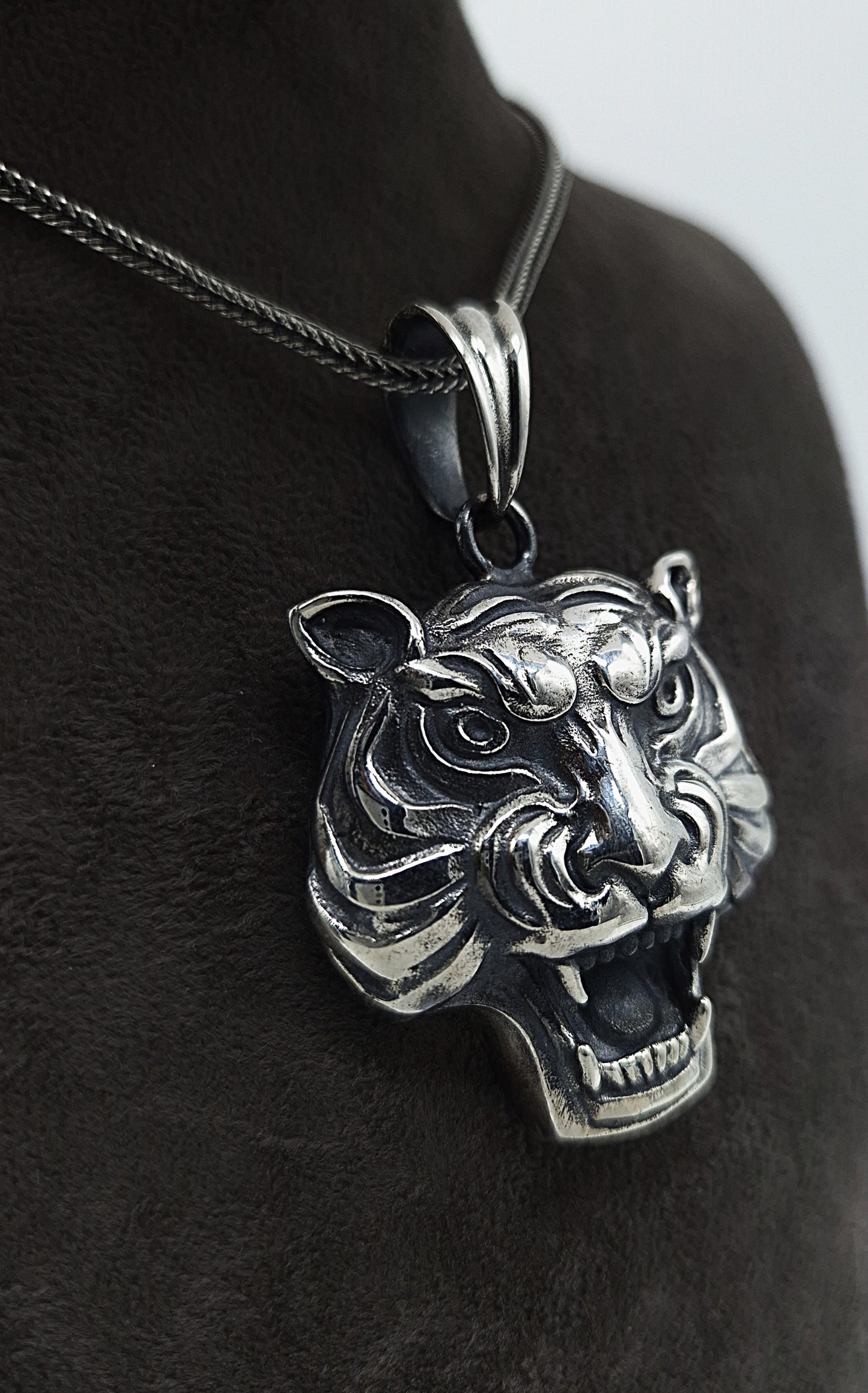 Silber Fuchsschwanzkette 925 Tiger