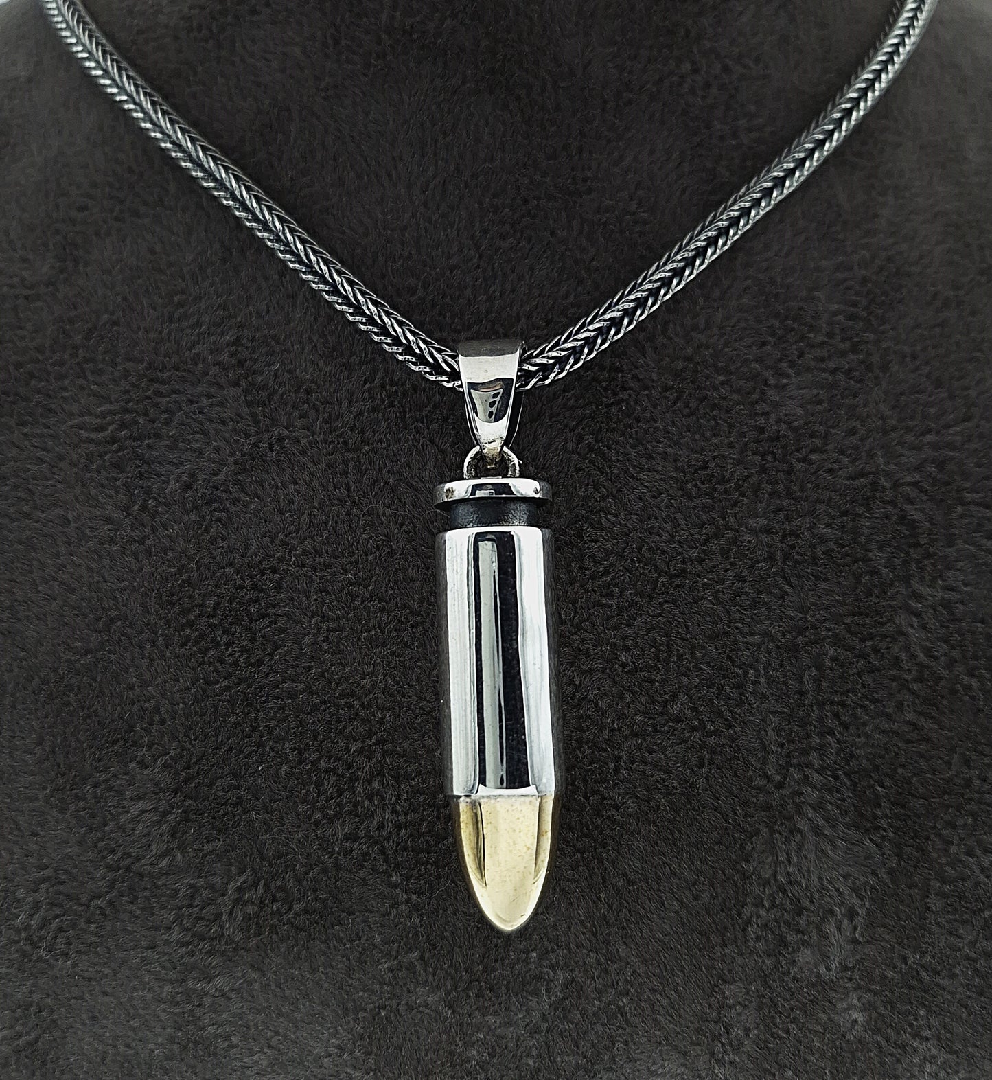 Silber Fuchsschwanzkette 925 Patrone