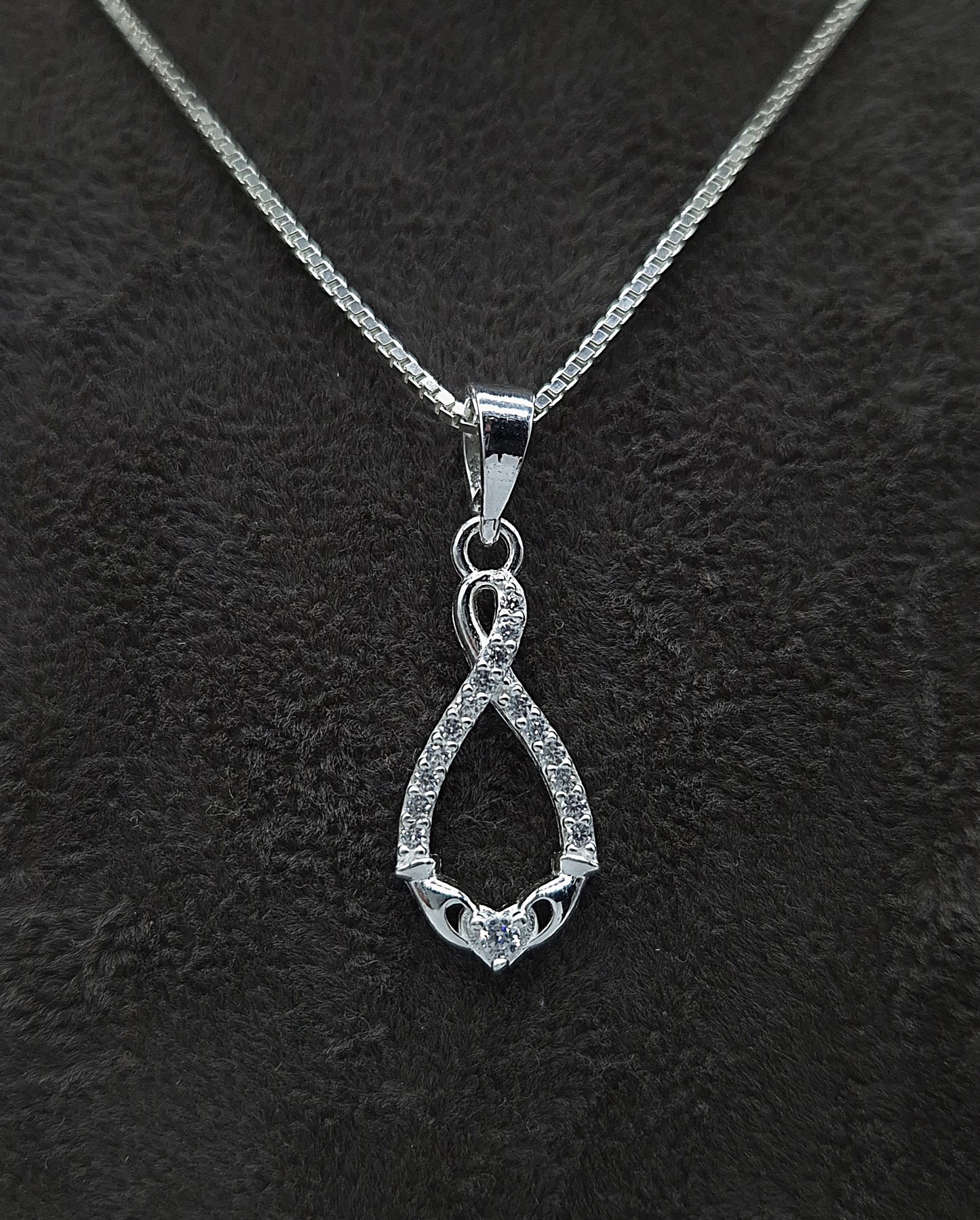 Silber Halskette 925 Infinity Anhänger