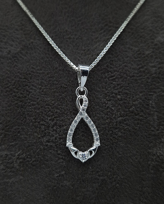 Silber Halskette 925 Infinity Anhänger