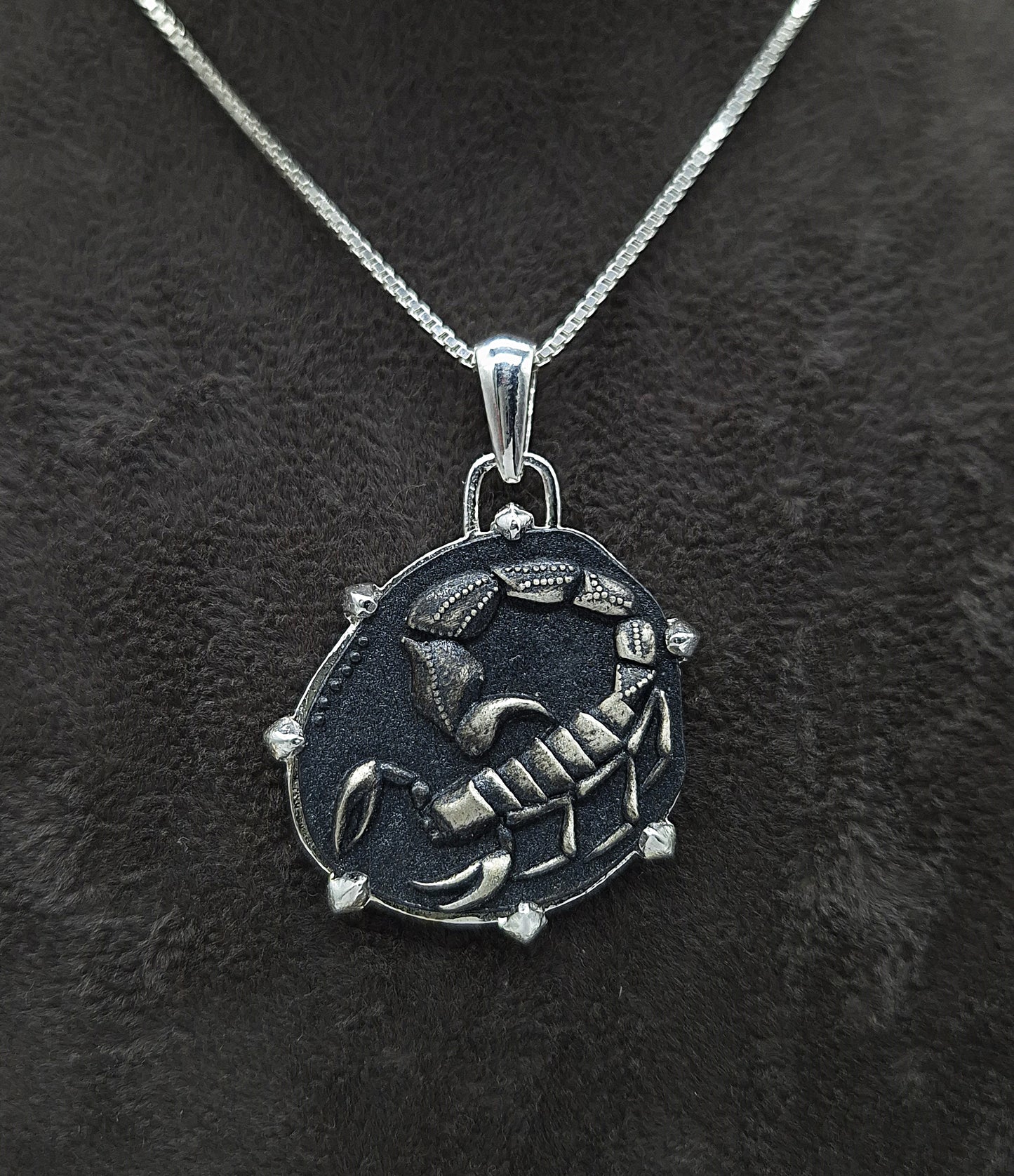 Silber Halskette 925 Sternzeichen Skorpion Anhänger