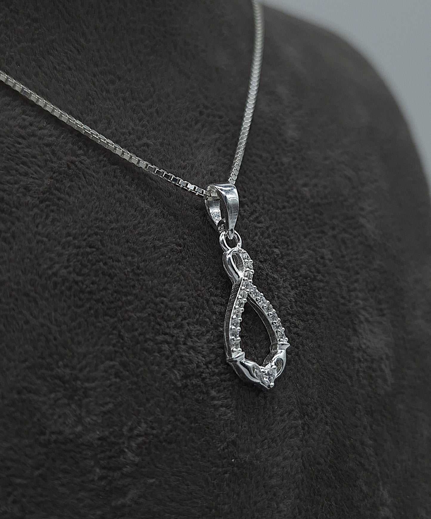 Silber Halskette 925 Infinity Anhänger