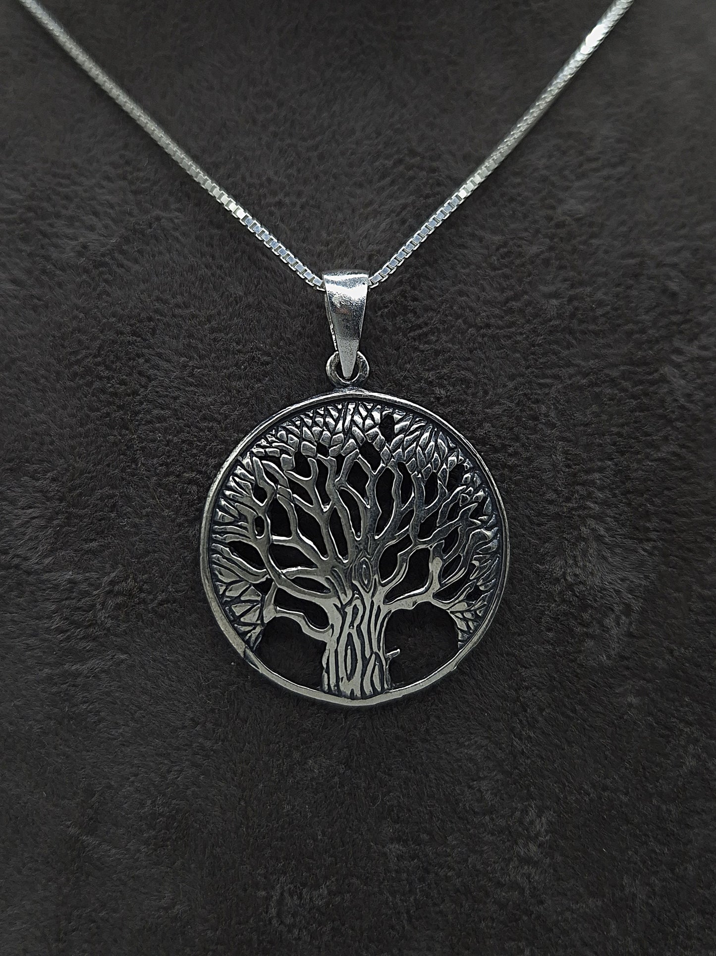Silber Halskette 925 Lebensbaum Anhänger