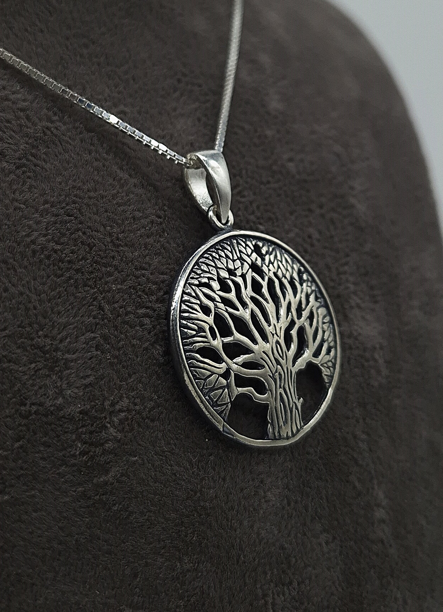 Silber Halskette 925 Lebensbaum Anhänger