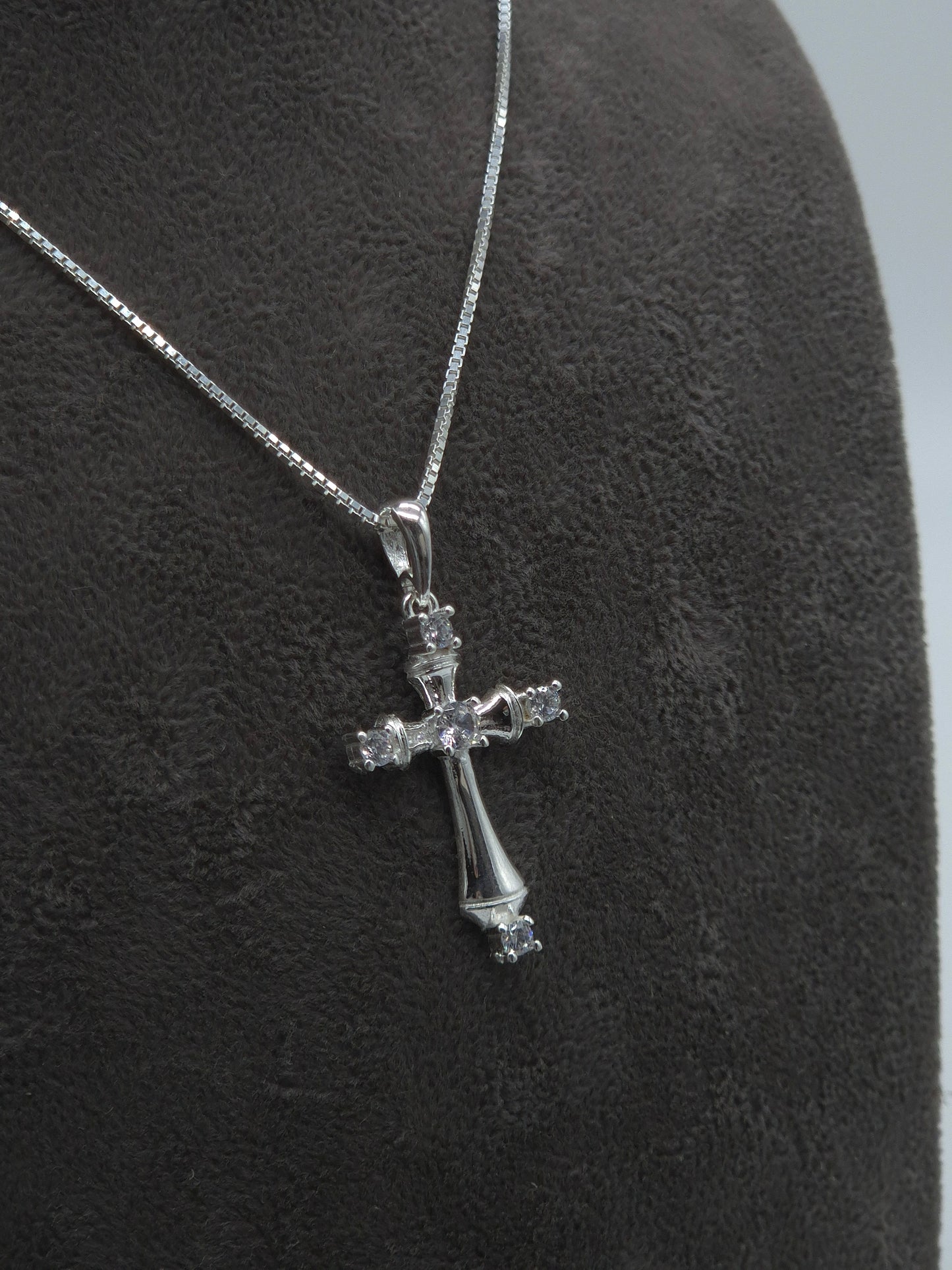 Silber Panzerkette oder Venezianerkette 925 Kreuz