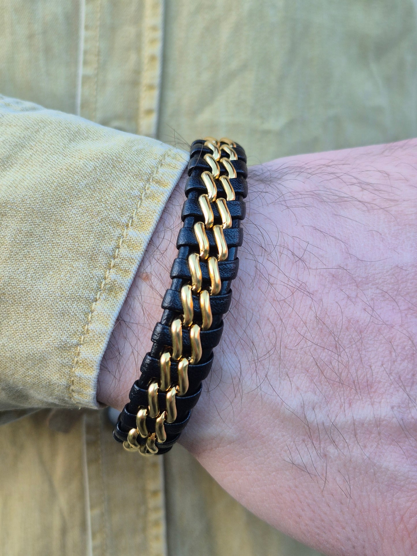 Lederarmband mit Verlängerungsglied Shadow