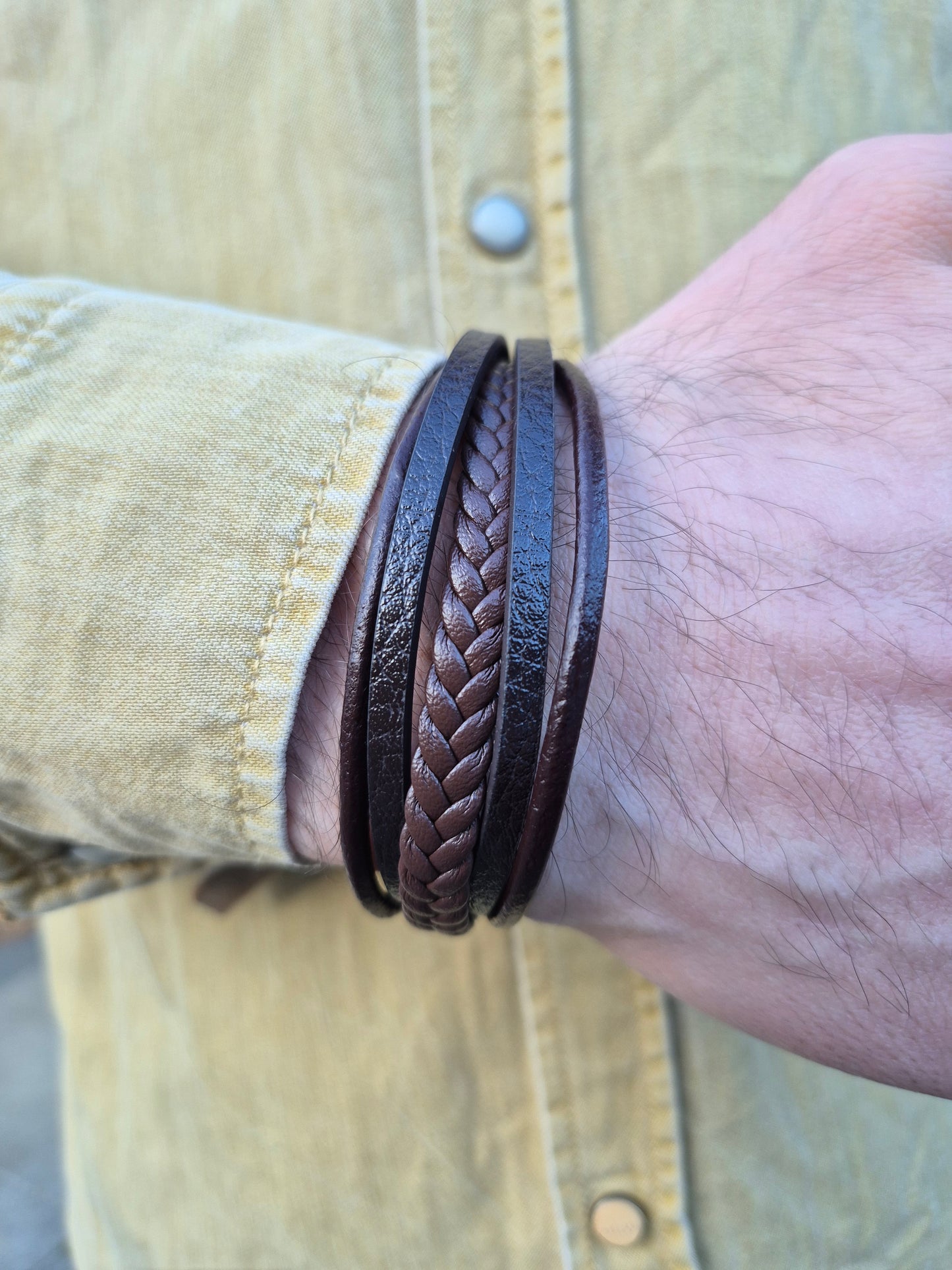 Lederarmband mit Verlängerungsglied Dravon