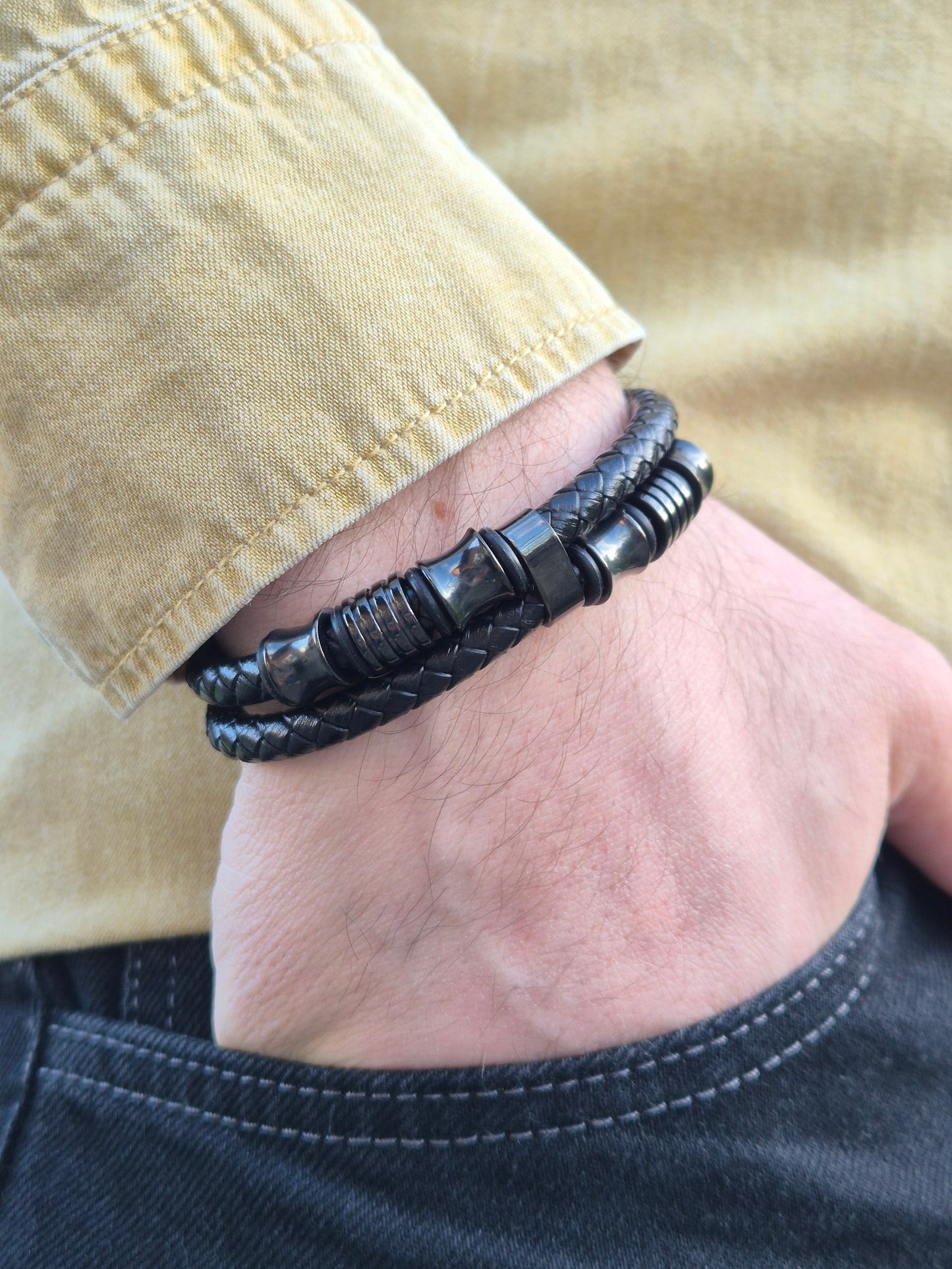 Lederarmband mit Verlängerungsglied Xyro