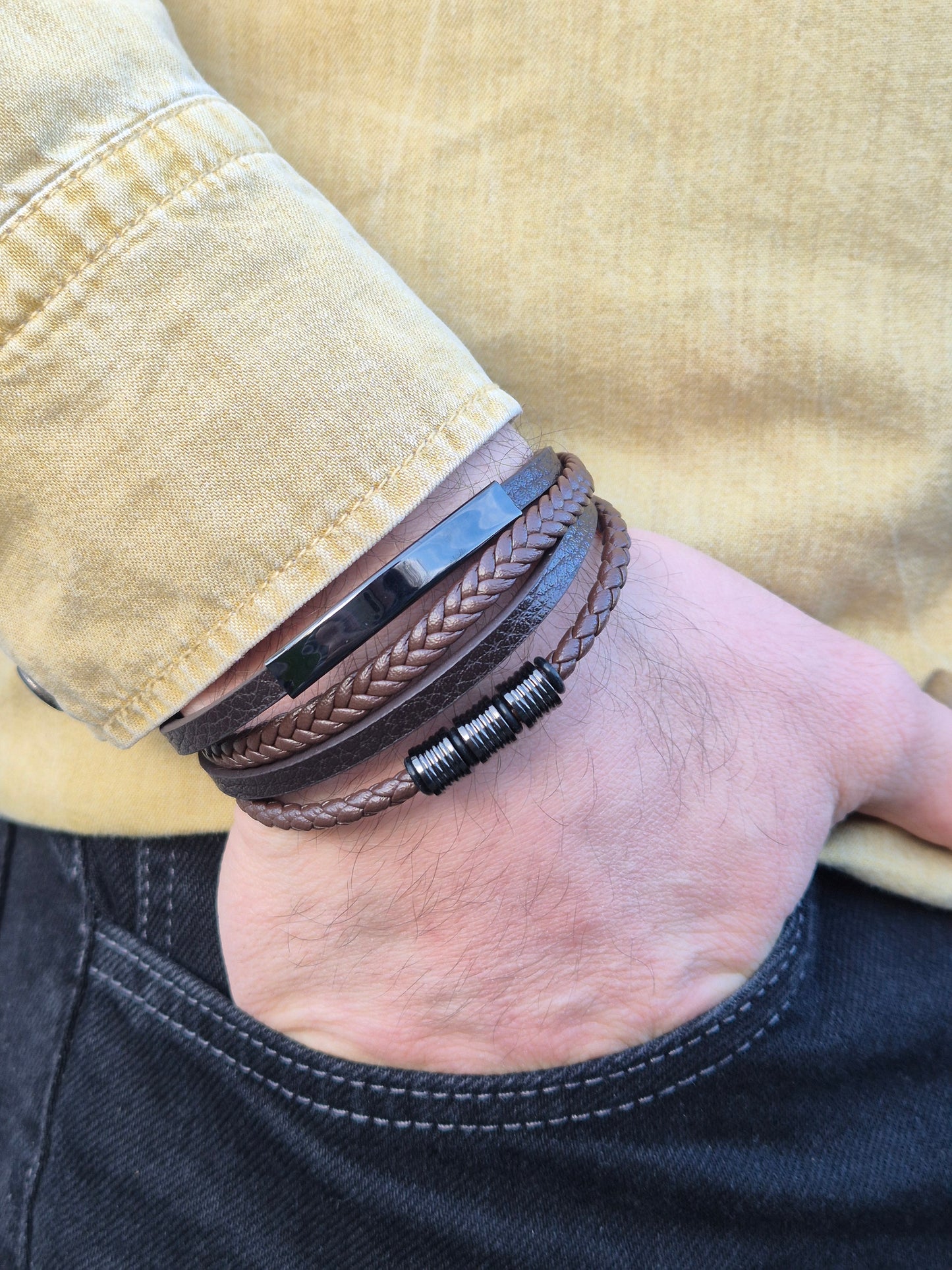 Lederarmband mit Verlängerungsglied Veltor