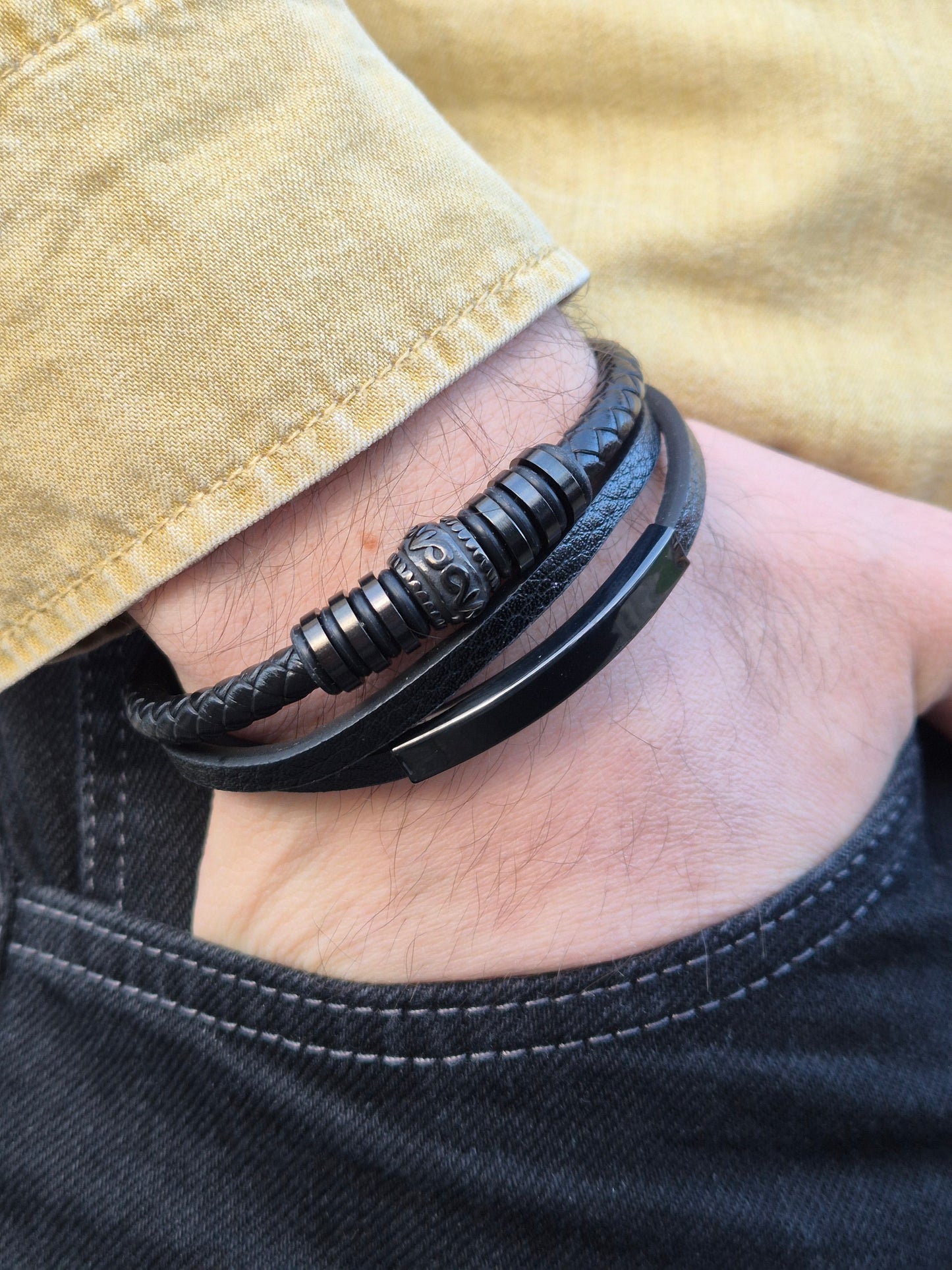 Lederarmband mit Verlängerungsglied Panthera