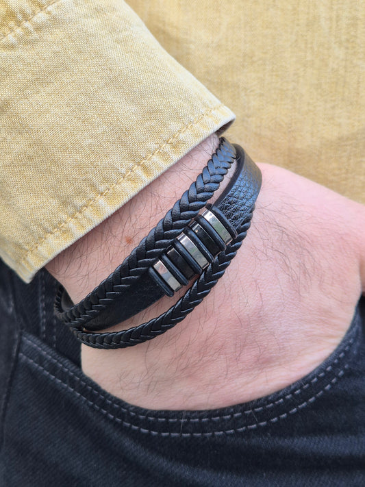 Lederarmband mit Verlängerungsglied Kaelix