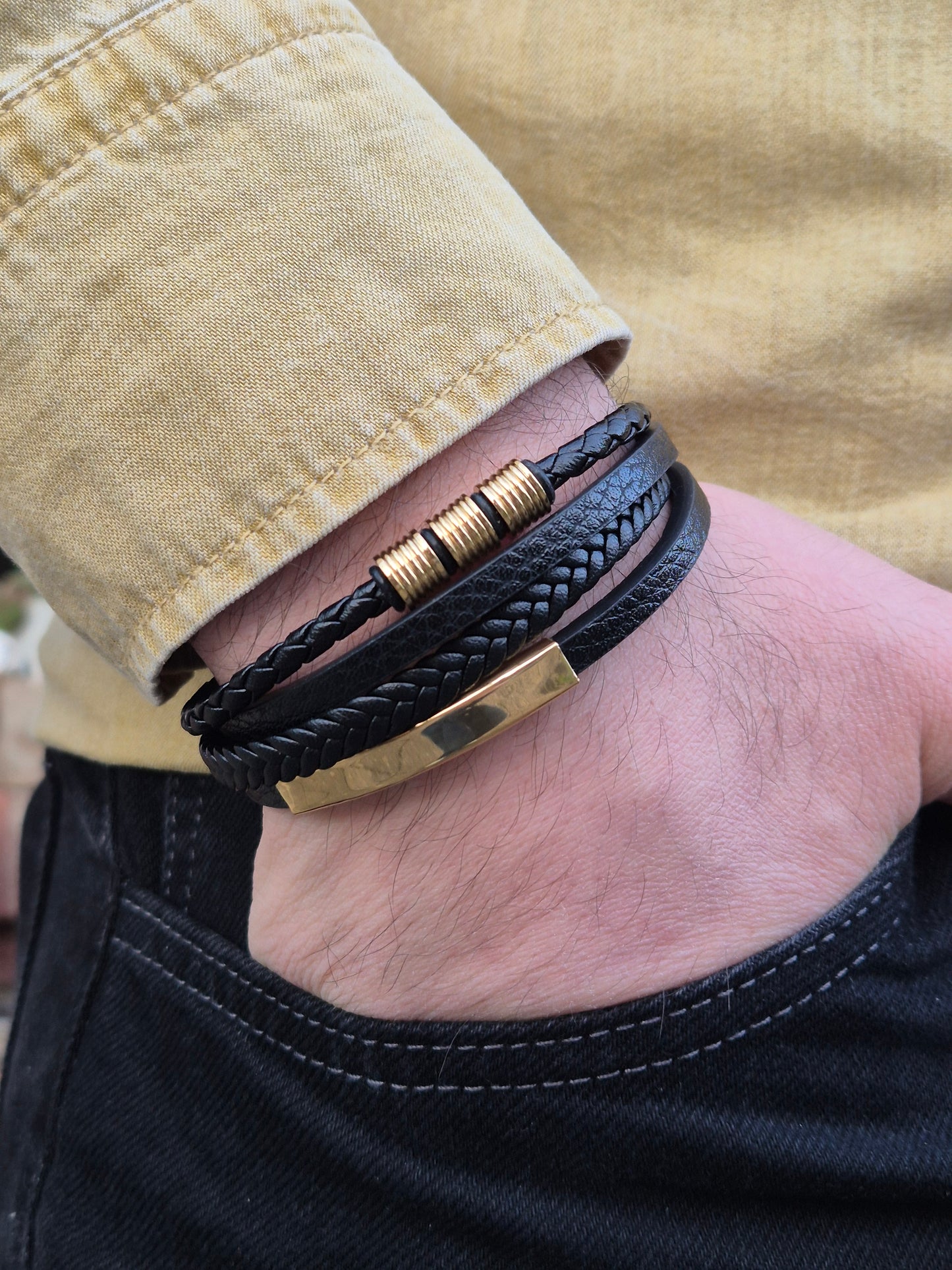 Lederarmband mit Verlängerungsglied Veltor