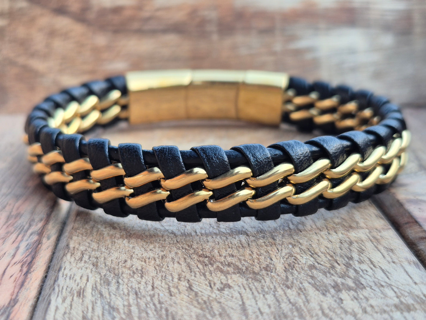 Lederarmband mit Verlängerungsglied Shadow