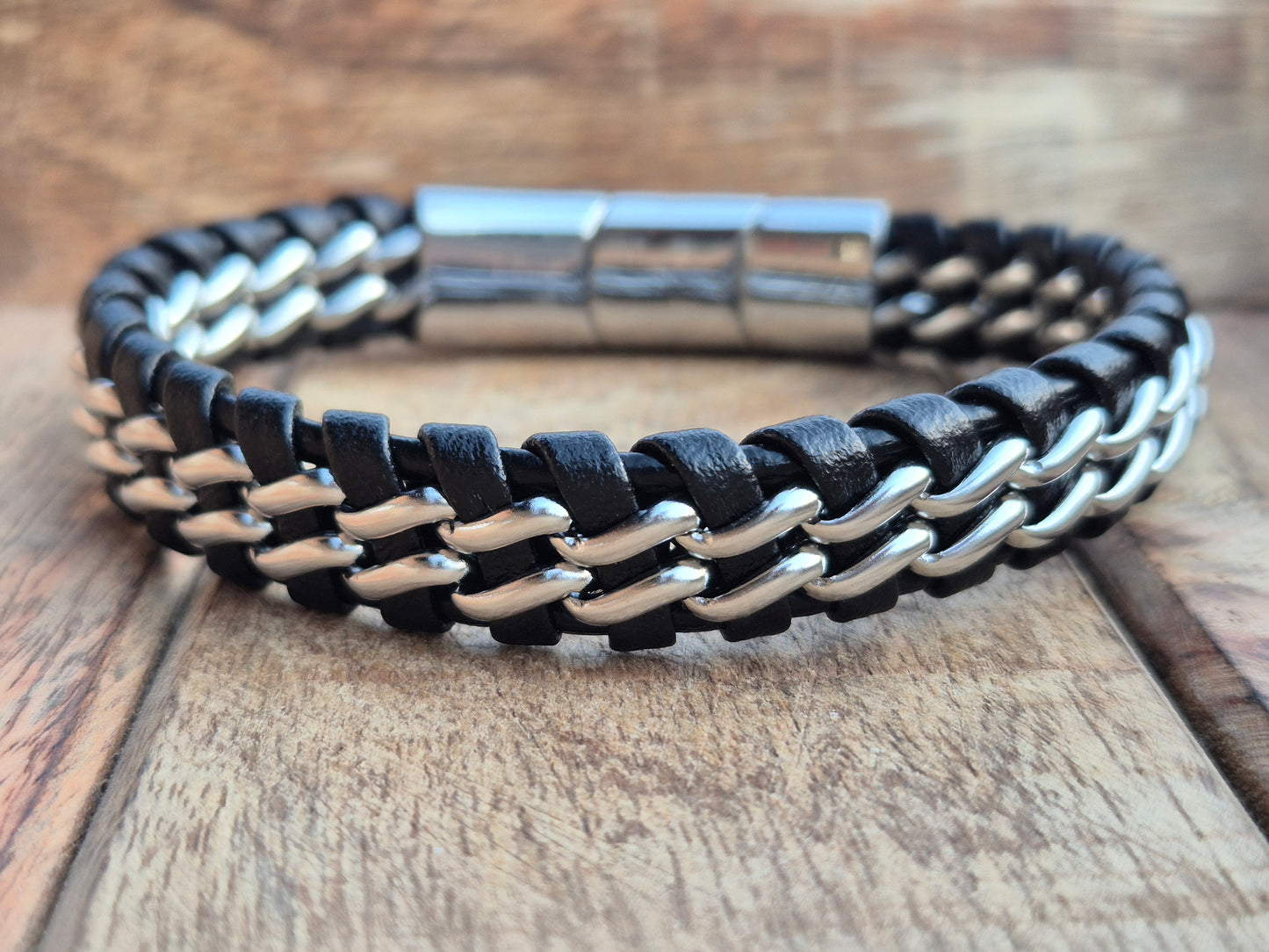 Lederarmband mit Verlängerungsglied Shadow