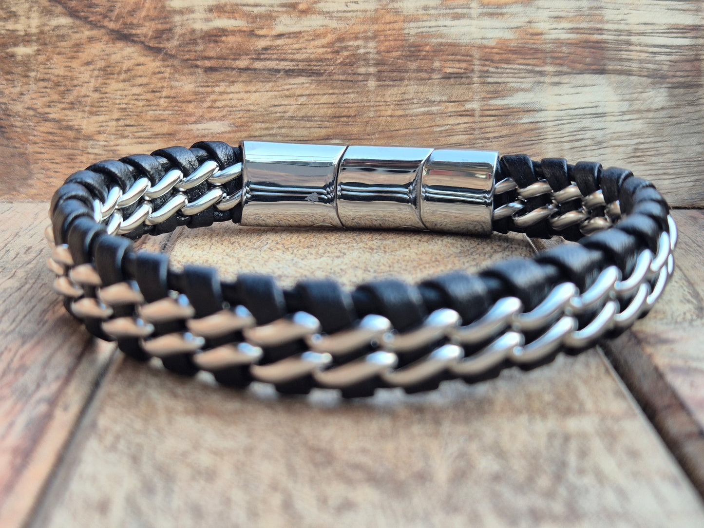 Lederarmband mit Verlängerungsglied Shadow