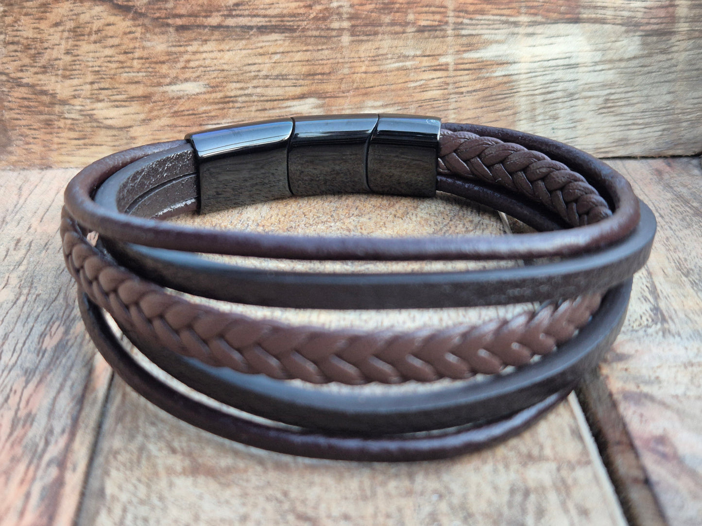 Lederarmband mit Verlängerungsglied Dravon