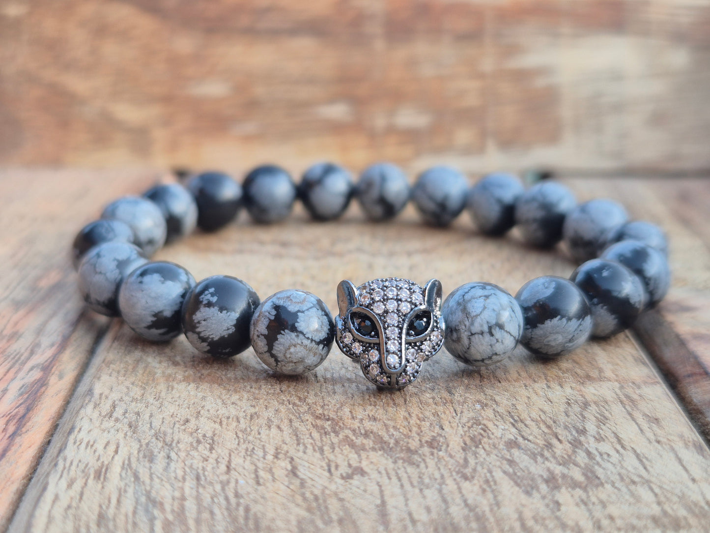 Nahle® 8mm Naturstein-Armband Panther