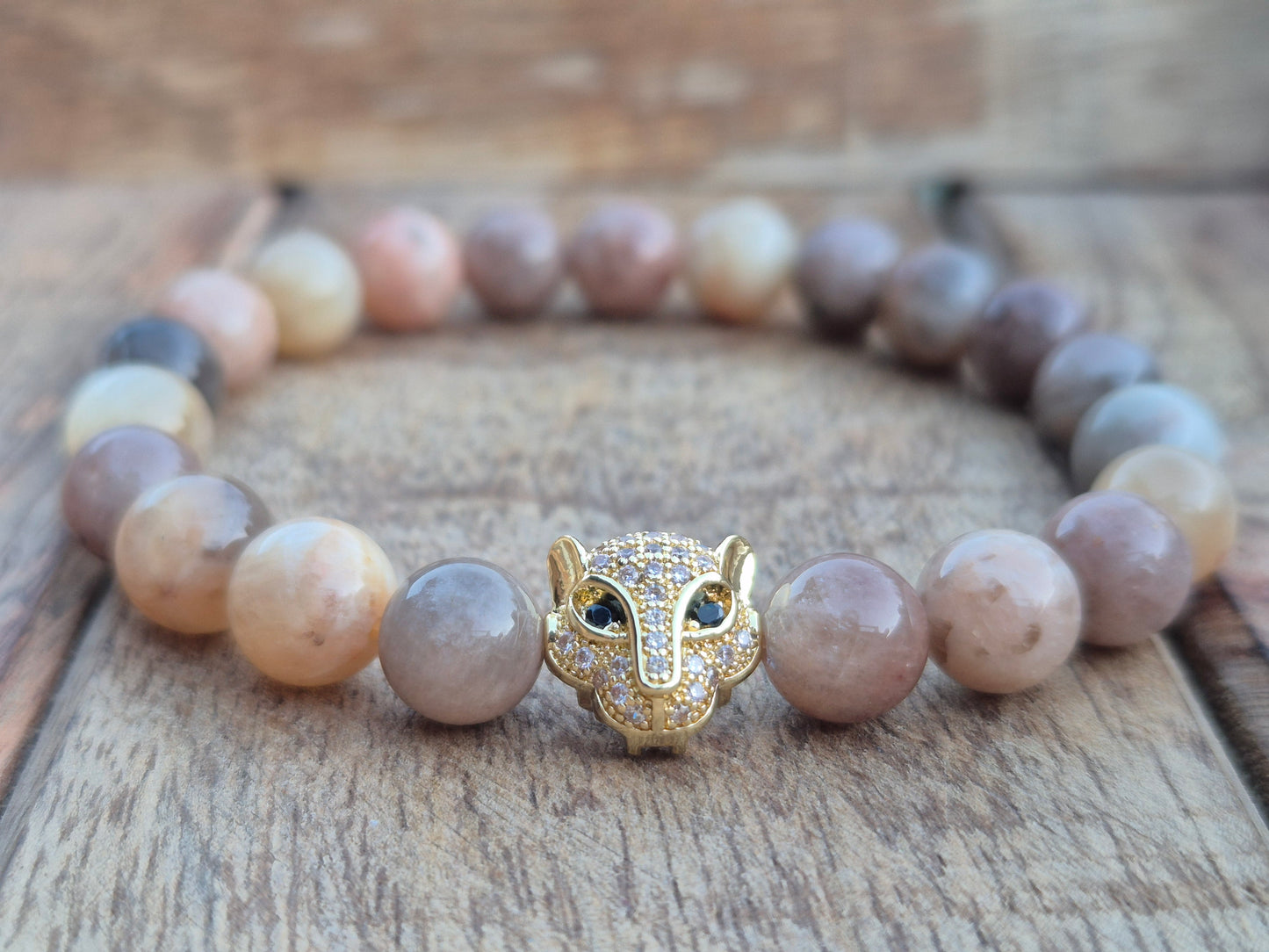 Nahle® 8mm Naturstein-Armband Panther