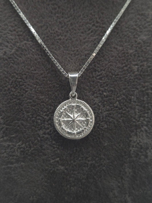 Silber Panzerkette oder Venezianerkette 925 Kompass