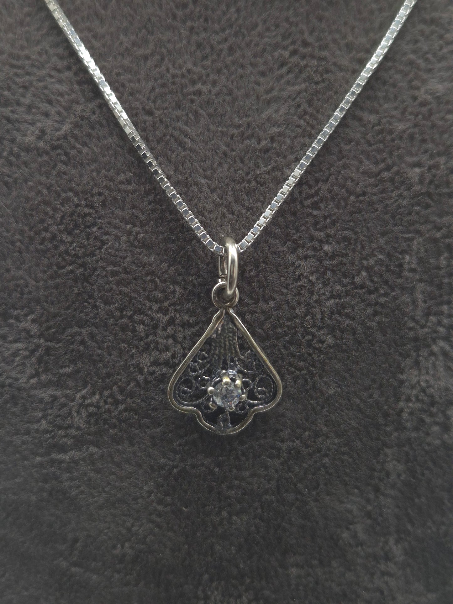 Silber Venezianerkette 925 Kristallanhänger