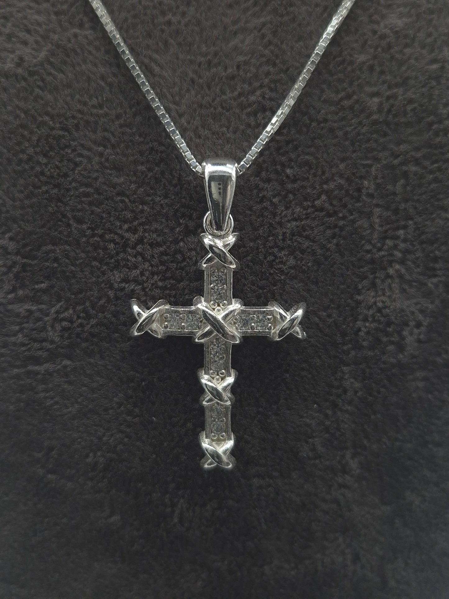 Silber Panzerkette oder Venezianerkette 925 Kreuz