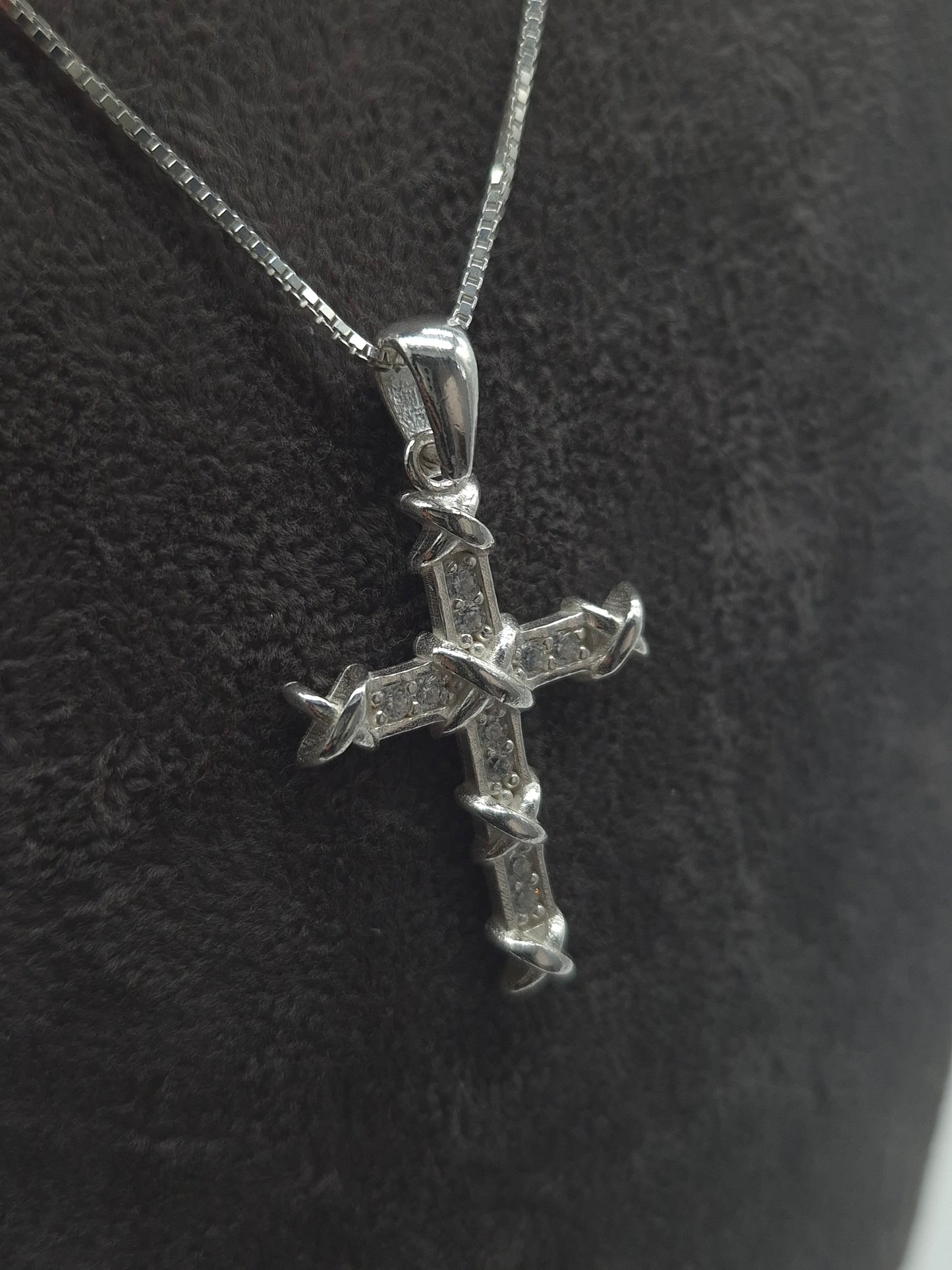 Silber Panzerkette oder Venezianerkette 925 Kreuz