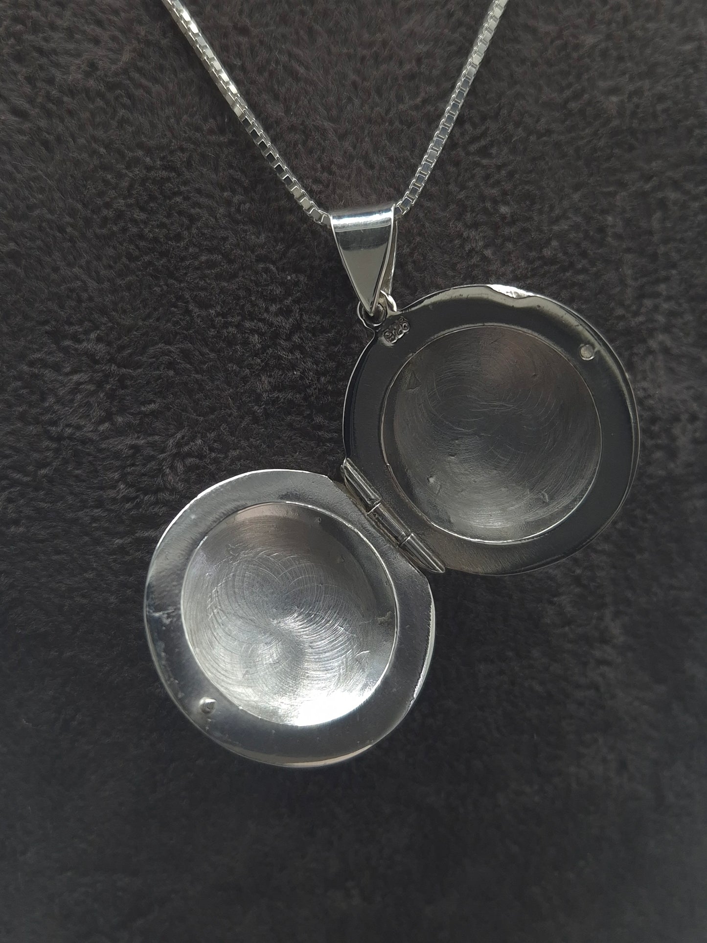 Silber Venezianerkette - Panzerkette Perlmutt-Medaillon 925 Silberanhänger