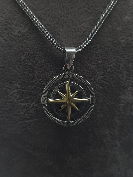 Silber Fuchsschwanzkette - Venezianerkette - Panzerkette 925 Kompass