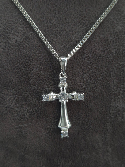 Silber Panzerkette oder Venezianerkette 925 Kreuz