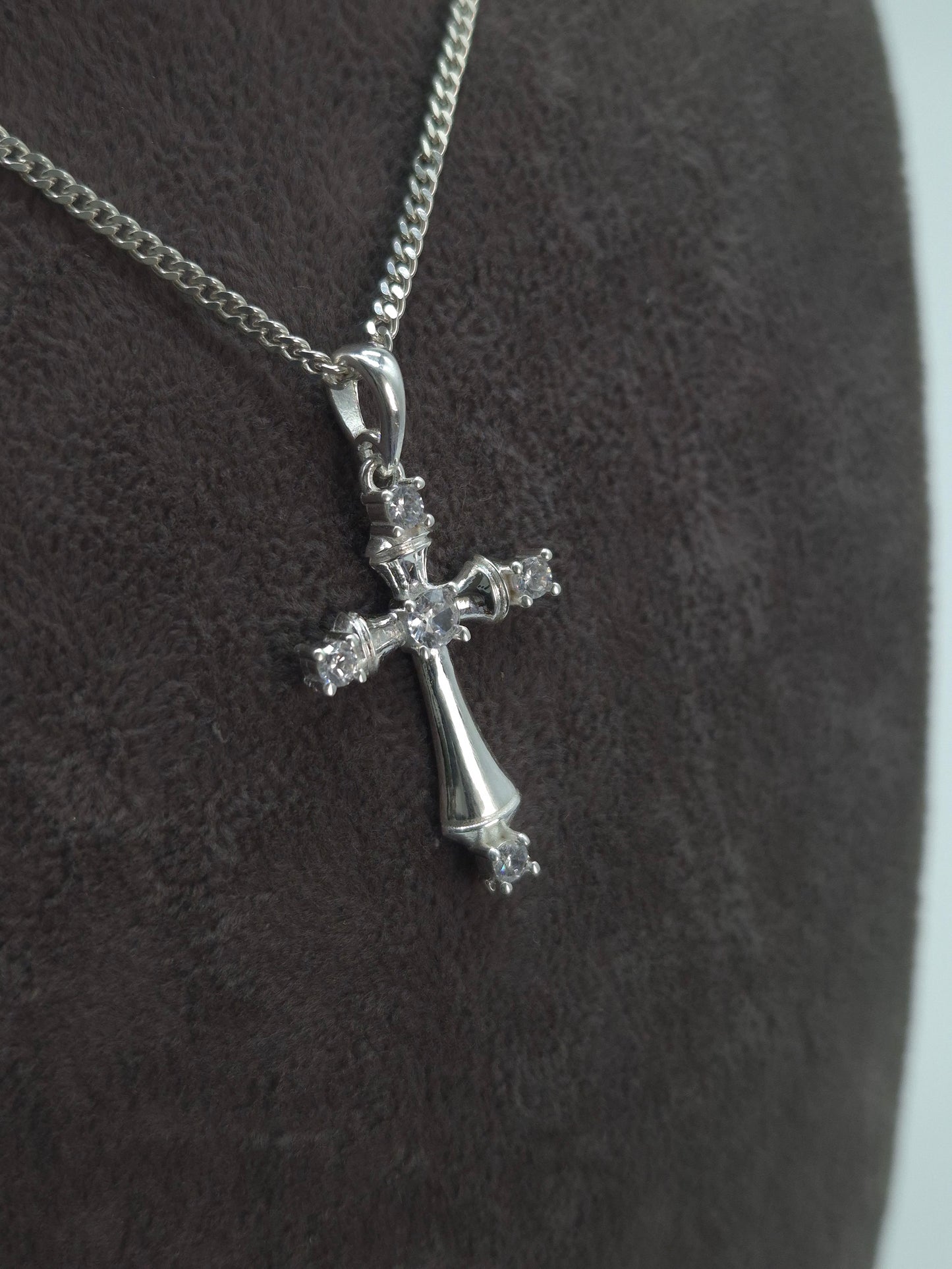 Silber Panzerkette oder Venezianerkette 925 Kreuz