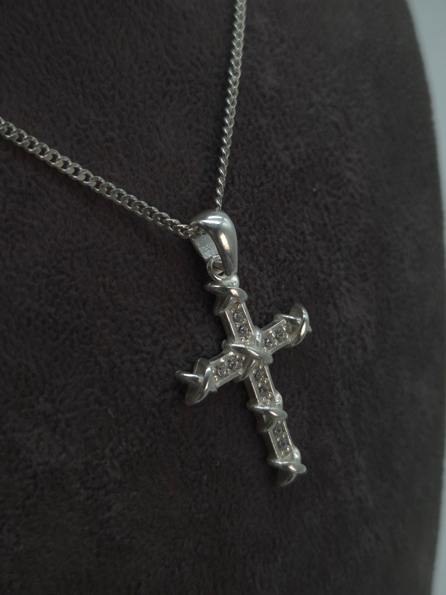 Silber Panzerkette oder Venezianerkette 925 Kreuz