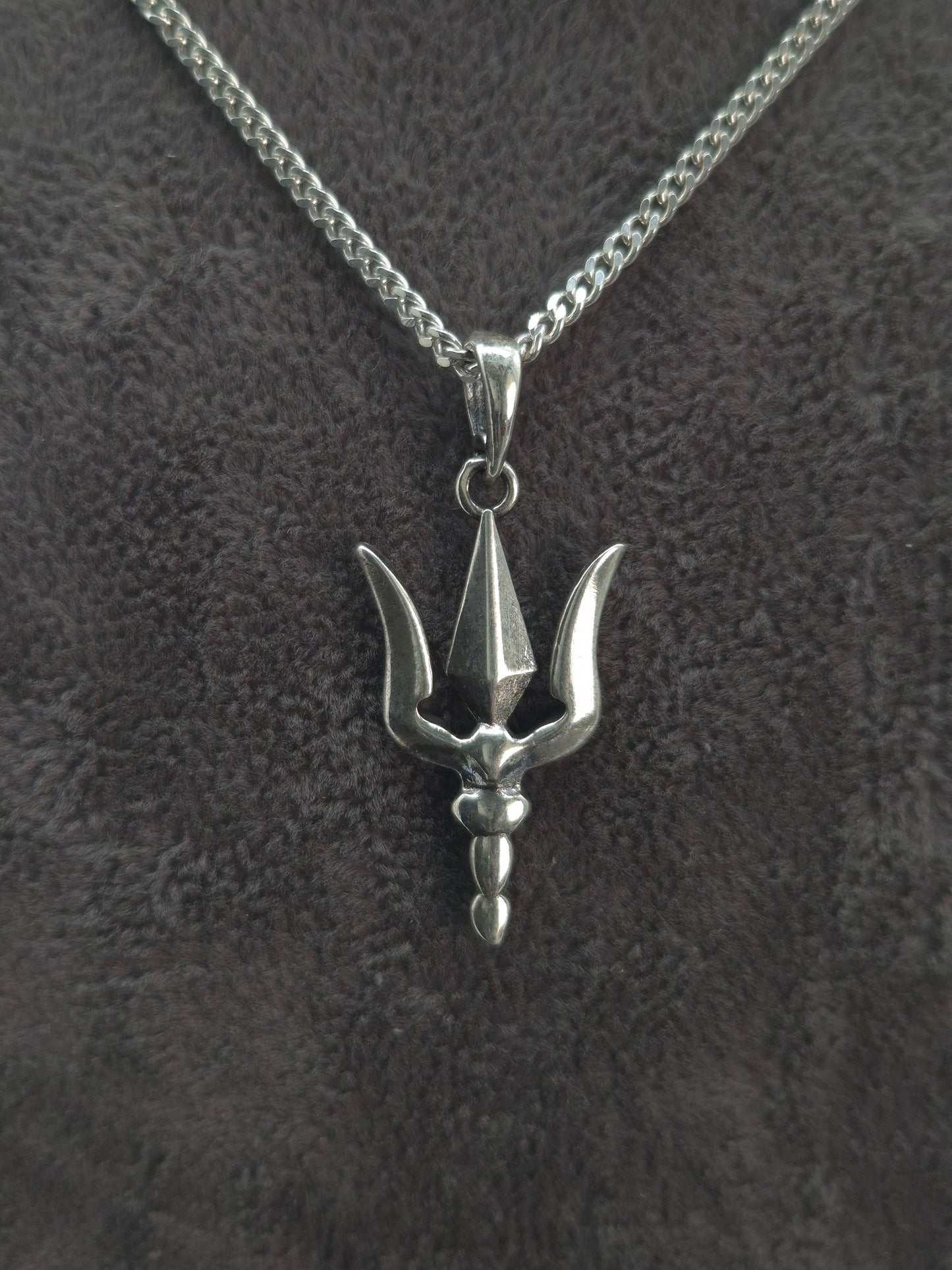 Silber Panzerkette oder Venezianerkette 925 Dreizack